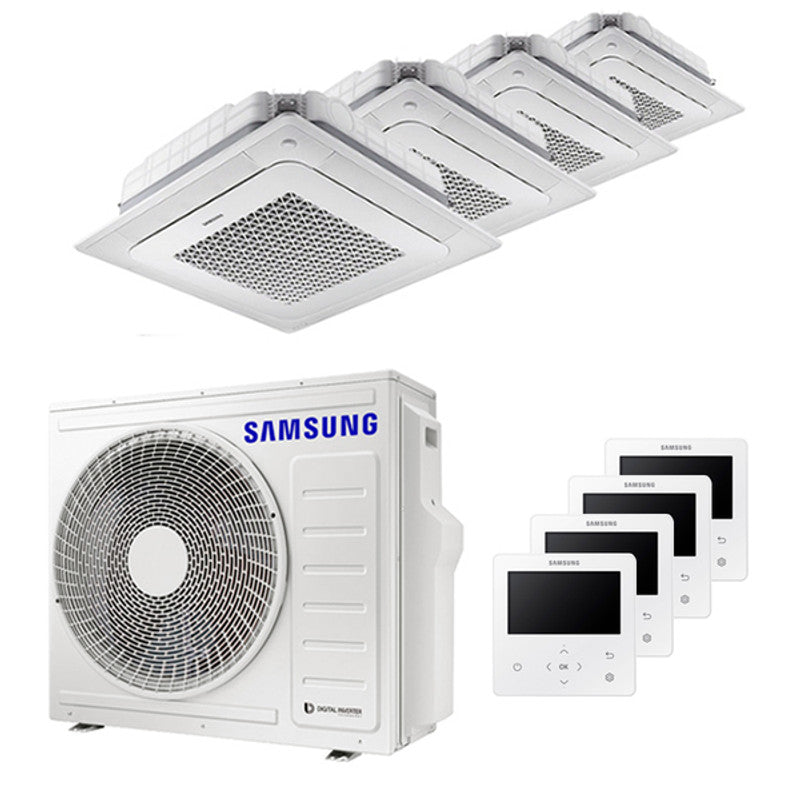 Samsung Windfree Kassetten-Klimaanlage 4-Wege-Quadratsplit 7000+7000+9000+12000