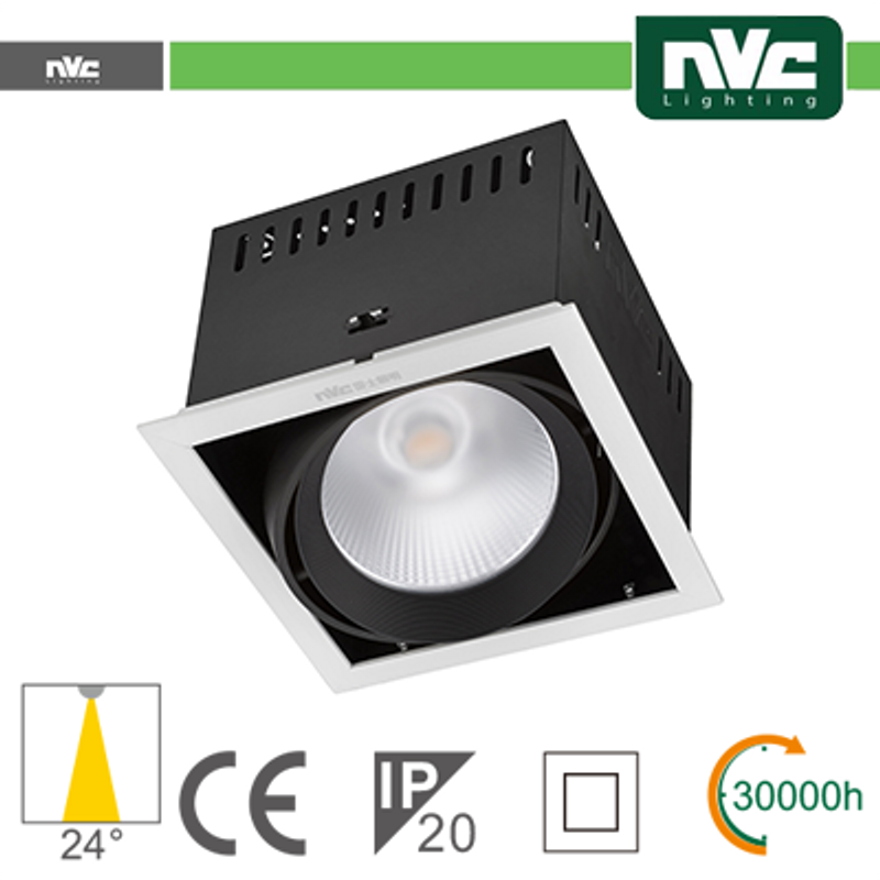 Incasso Einbau-Multi-Lampe – 24 W (1 x 24 W), 3000 K, 2100 lm > 24° CRI90