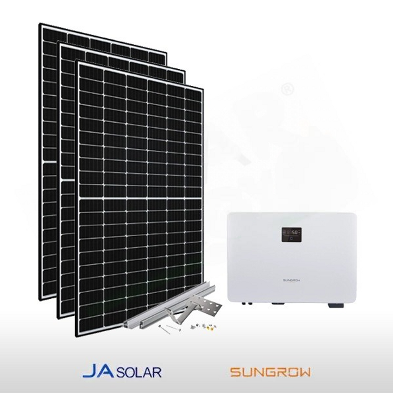 JA Solar PHOTOVOLTAIK-KIT 4,1 KW JA SOLAR – SUNGROW FÜR DIE LAGERUNG VORBEREITET (KOMPLETT)