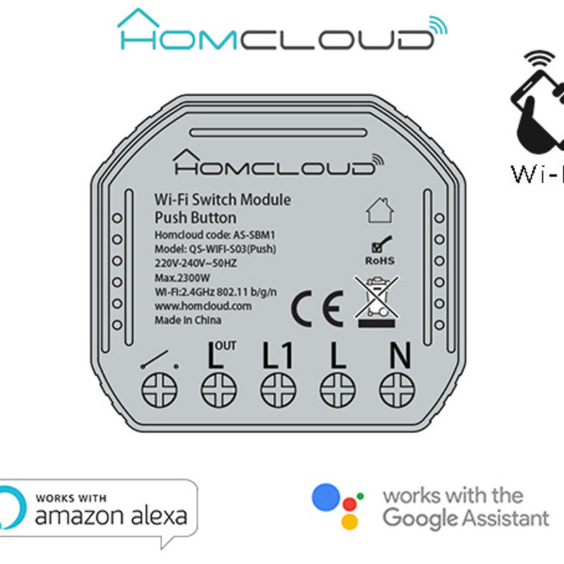 Modul 1-Kanal-Wi-Fi-Unterputz-Tasten- und Schaltermodul
