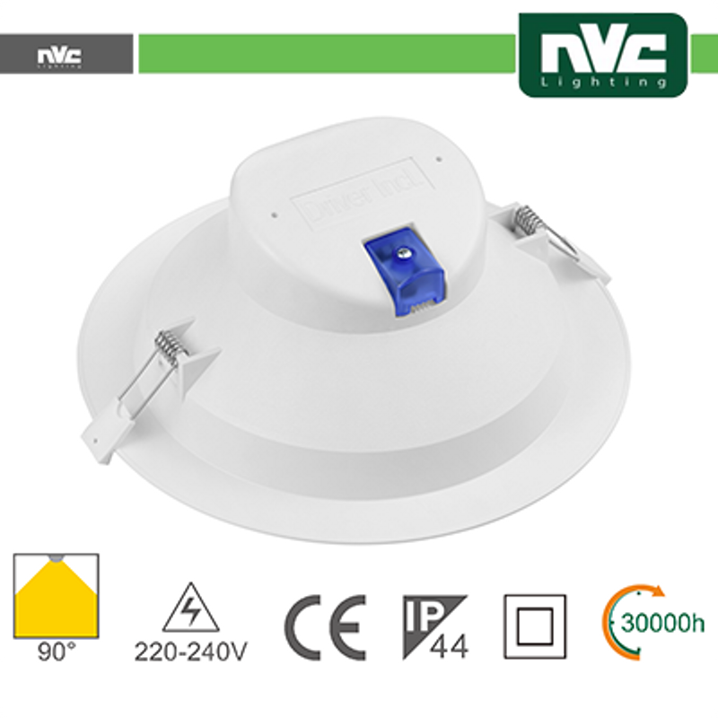 Einbauleuchte LED-Downlight IP44 20W 3000K 1880LM 90º LOCH:195-210mm