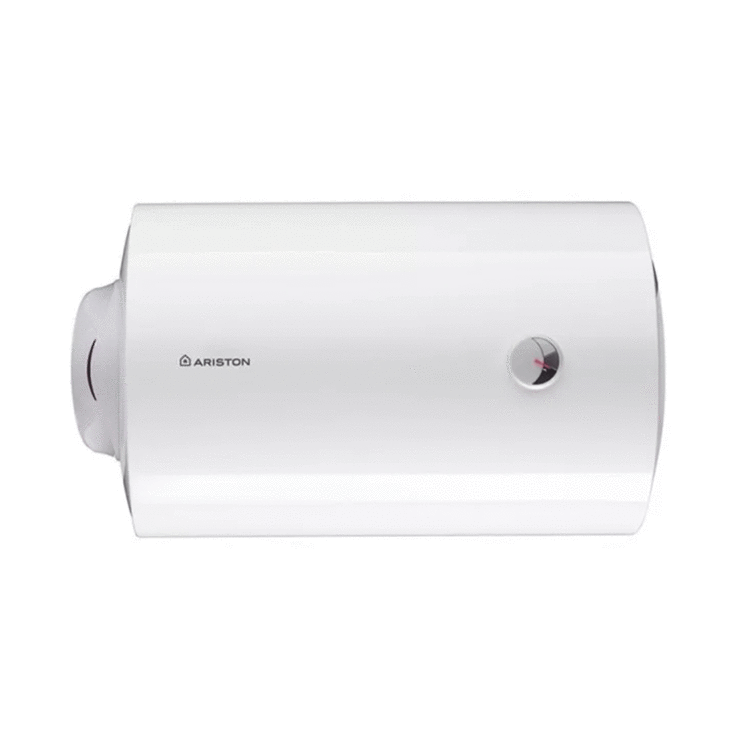 Ariston Pro R Evo Horizontaler 80-Liter-Elektro-Warmwasserbereiter mit linker Spule