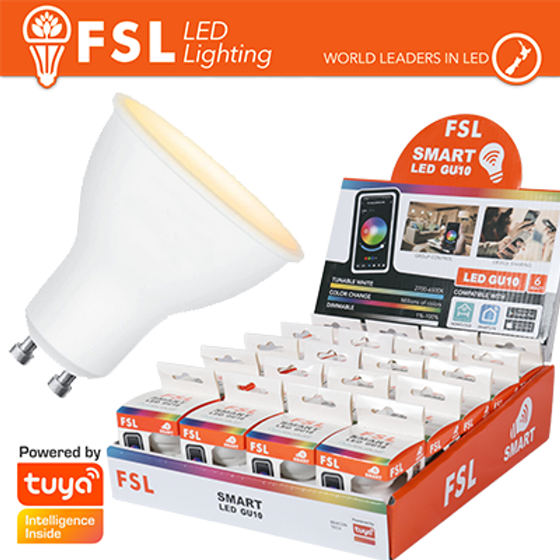Sma GU10 SMART BEACON TECH Lampe 6w 3WHITE Dim + EXPO