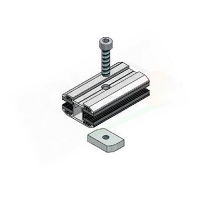 Morsetto ZENTRALE KLEMME FÜR PHOTOVOLTAIK-PANEL OHNE RAHMEN VON 4 BIS 7,2 MM
