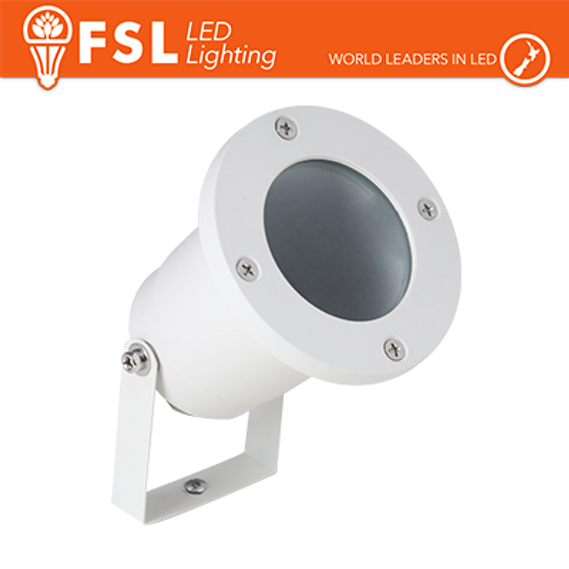Faretto Verstellbarer Gartenstrahler IP65 GU10 Lattenrost Weiß