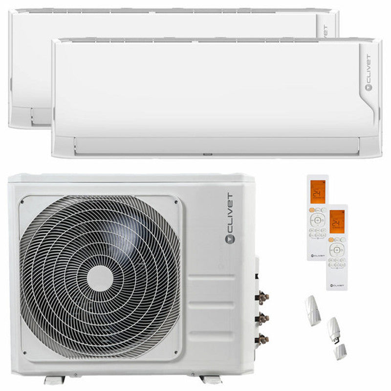 Clivet Cristallo 2 Dual-Split-Klimaanlage 18000+18000 BTU Wechselrichter Ein WLAN-Gerät
