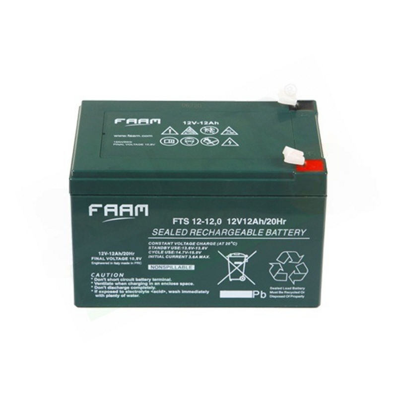 FAAM FTS12-12 – HERMETISCHE SOLARBATTERIE AGM 12AH 12V