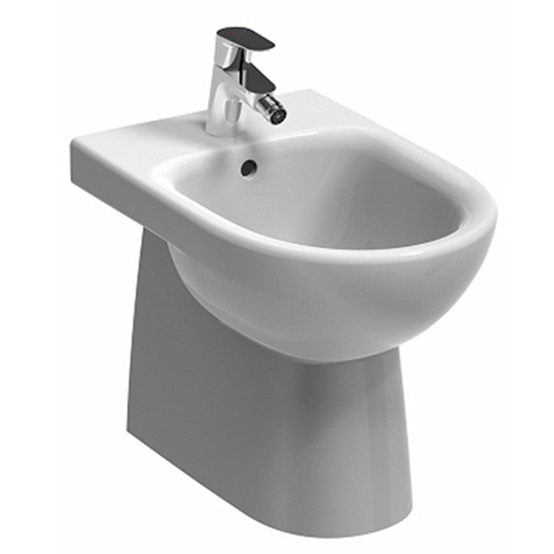Bidet Wandbündiges Stand-Bidet von Geberit Selnova in glänzendem Weiß