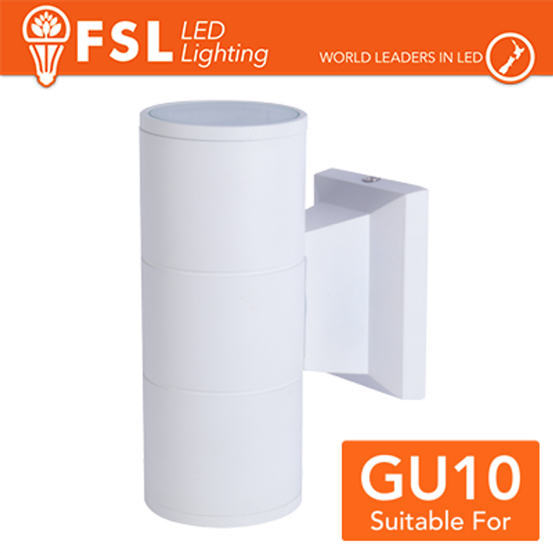 Applique Wandleuchte 2-Wege-Lampenfassung, GU10 IP54 – WEISS