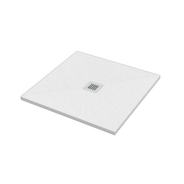 Ercos Stone Duschwanne 1000x1000 Quadratisch Mattweiß