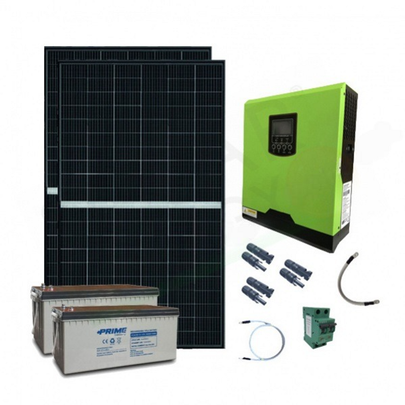 Solar-Kit OFFNETES PHOTOVOLTAIK-KIT 1230 W 24 V MIT 400 AH AGM-BATTERIEN