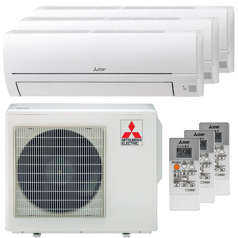Mitsubishi Electric MSZ-HR Test-Split-Klimaanlage 9000+9000+9000 BTU reversiert