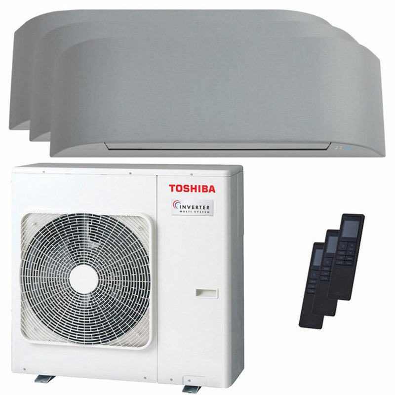 Toshiba Haori Test-Split-Klimaanlage 9000+9000+16000 BTU Inverter A+++ WLAN