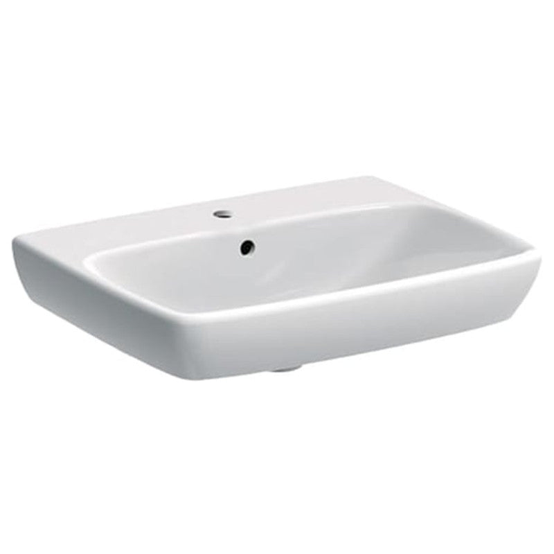Lavabo Geberit Selnova Square 55 cm Wandwaschtisch weiß