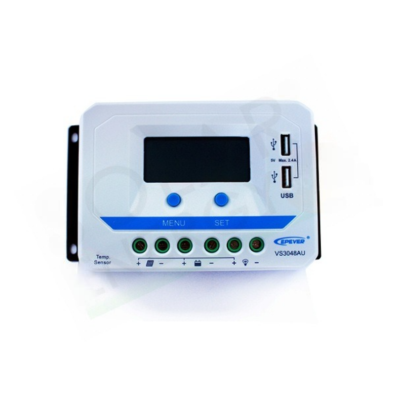 EP SOLAR VIEWSTAR VS3048AU – PWM-LADECONTROLLER 12/24/36/48 V 30 A USB MIT D