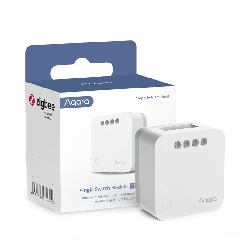 Aqara Einzelschaltermodul T1 (ohne Neutralleiter) Lichter/Steckdosen/Lüfter Zigbee