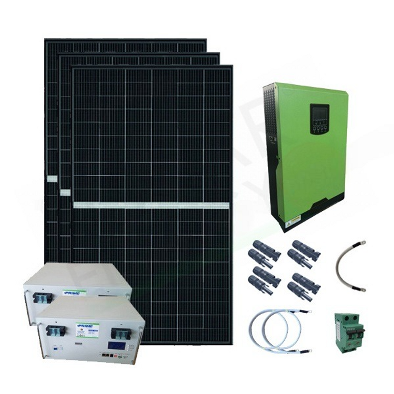 Solar-Kit OFFNETES PHOTOVOLTAIK-KIT 3,2 KW 48 V MIT 7,2 KWH LITHIUMBATTERIEN