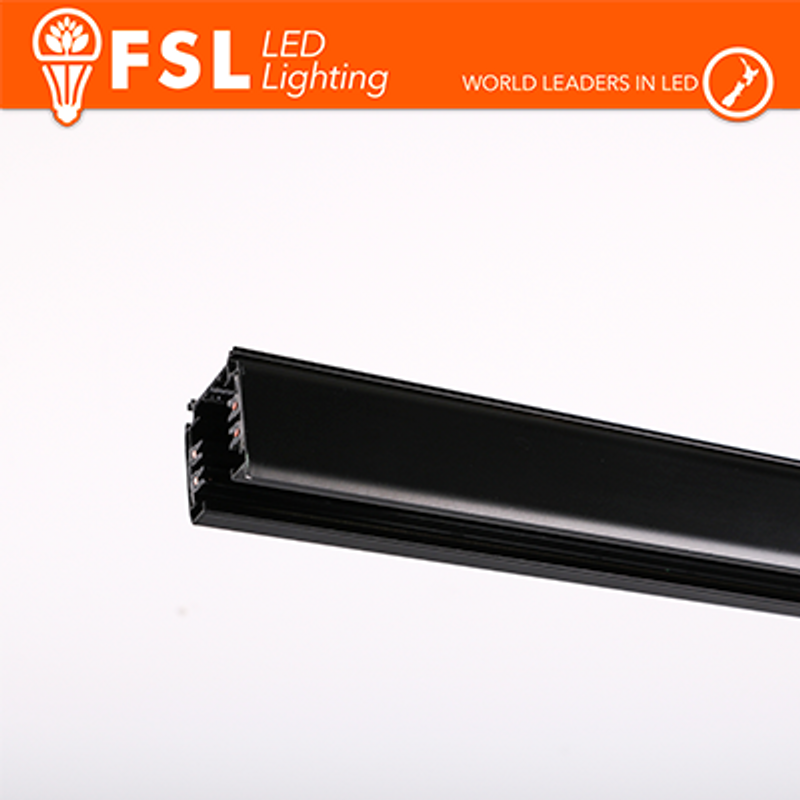 FSL-Schiene für dreiphasige Strahler 2 Meter SCHWARZ