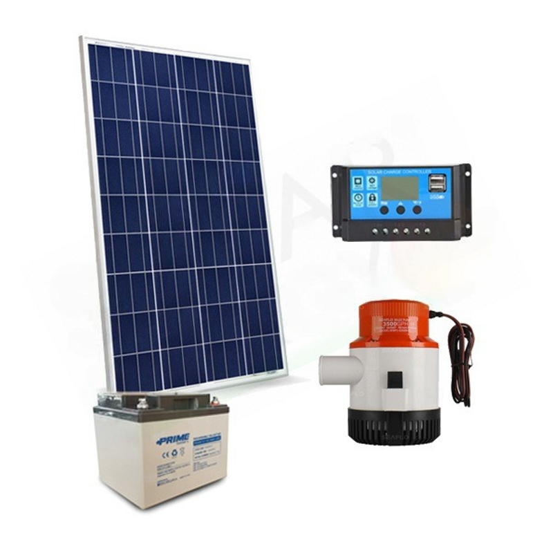 Solar-Kit SOLAR-BEWÄSSERUNGSSATZ 80 W 12 V HÖHE 3 MT DURCHFLUSS 194 L/M