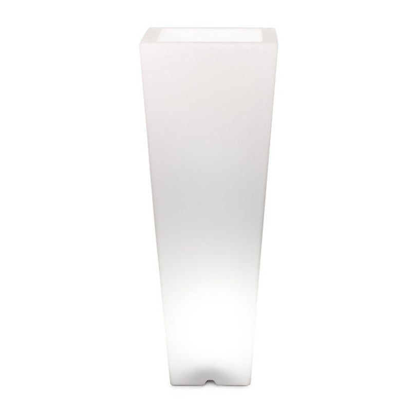 Vaso Leuchtende Vase Arkema Quadro 102 SL aus quadratischem LLDPE-Harz, 102 cm