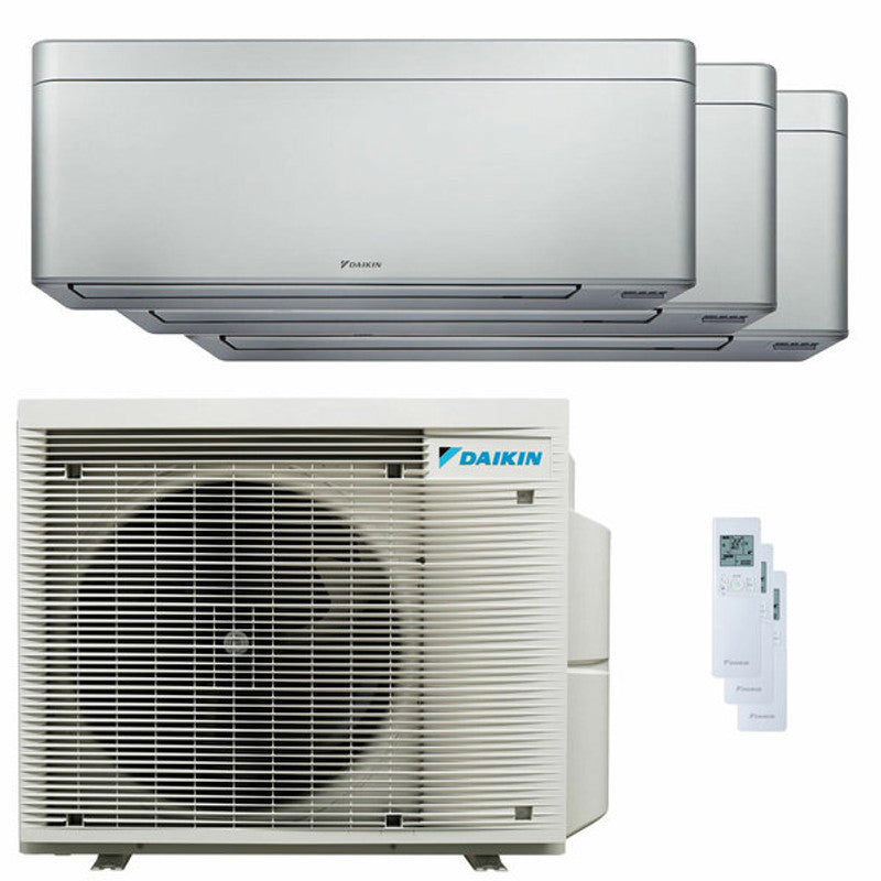 Daikin Stylish Silver Test-Split-Klimaanlage 9000+12000+12000 BTU Inverter A
