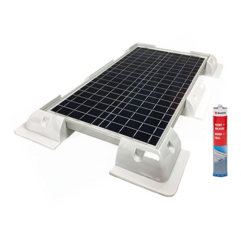 Solar-Kit CAMPER-STÜTZSTRUKTUR-KIT – GERADE HALTERUNG, PVC-ECKE UND KLEBER FÜR P