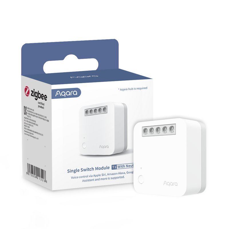 Aqara Einzelschaltermodul T1 (mit Neutralleiter) Zigbee Lichter/Steckdosen/Lüfter