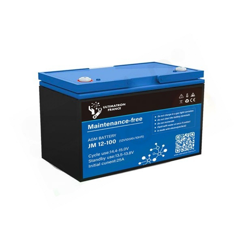 ULTIMATRON FRANCE JM12-100 – HERMETISCHE SOLARBATTERIE AGM 100AH 12V