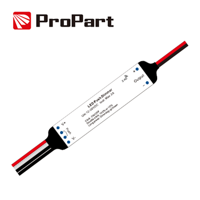 Dimmer 1 Kanal RF und Push Dimmer – 12/24 V, 1 Kanal 3 A/CH, RF 2,4 G