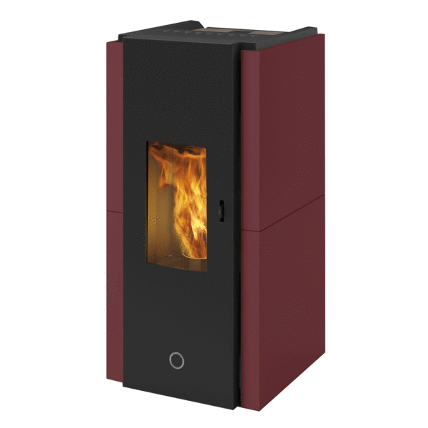 Edilkamin Pelletofen EK63 ZONE80 – Edilkamin-Gruppe – 7,6 kW Luft Bordeaux
