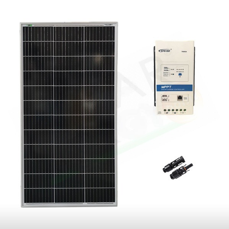 Solar-Kit GRUNDLEGENDES SOLAR-KIT 100 W 12 V – 100 W PHOTOVOLTAIKMODUL UND 10 A MPPT-REGLER