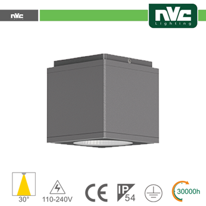 Einbauleuchte IP54 LED-Decken-Würfel-Downlight – 12 W, 960 lm, 3000 K, 85°
