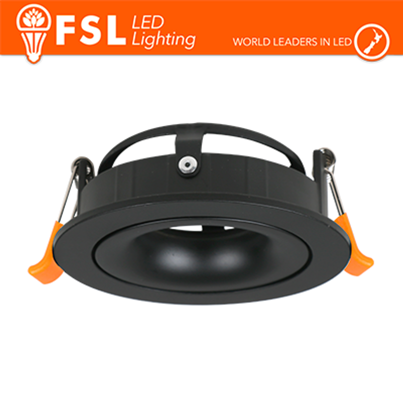 Ring 3D RUND verstellbarer Ring – Pulverbeschichtetes Aluminium, 95 mm Loch, SCHWARZ