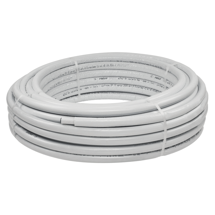 Tubo Valsir Mixal Mehrschichtrohr Ø26X3 mm mit 6 mm Isoliermantel Grau