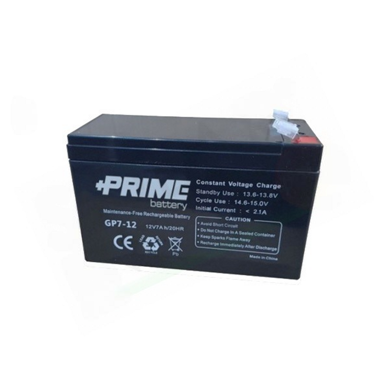 PRIME PCA 7-12 – HERMETISCHE SOLARBATTERIE AGM BLEI-SÄURE 7 AH 12 V USV
