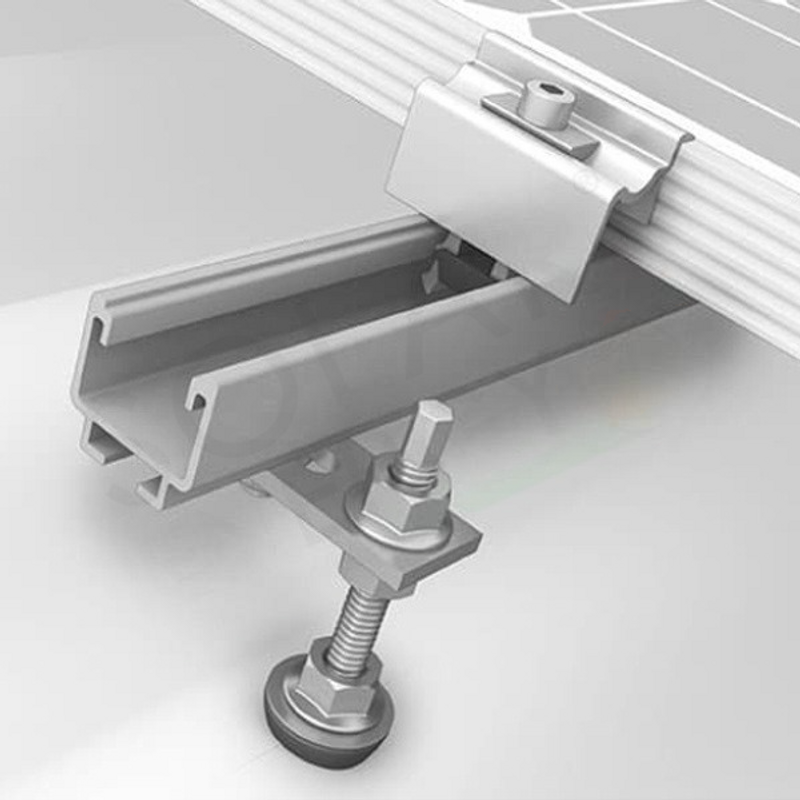 Solar-Kit KOMPLETTES BEFESTIGUNGSSATZ FÜR 4 PHOTOVOLTAIKMODULE IM VERTIKALEN SCHRÄGDACH MIT