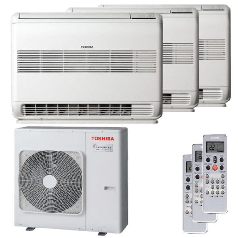 Toshiba Testversion der Toshiba-Klimakonsole mit geteilter 9000+9000+12000 BTU-Inverter-A++-Einheit