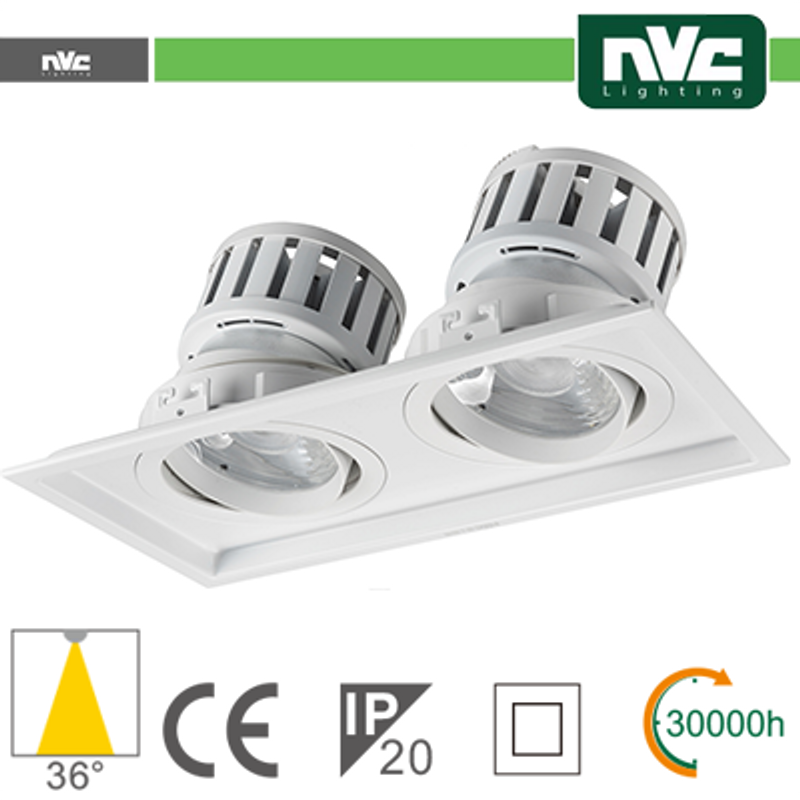 Incasso Multi-Einbauleuchte – 48 W (2 x 24 W), 4000 K, 4270 lm > 36°, PF95