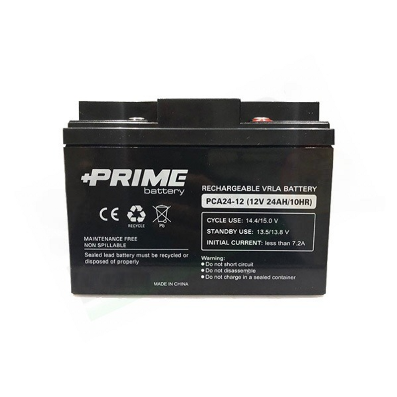 PRIME PCA 24-12 – HERMETISCHE SOLARBATTERIE AGM 24 AH 12V