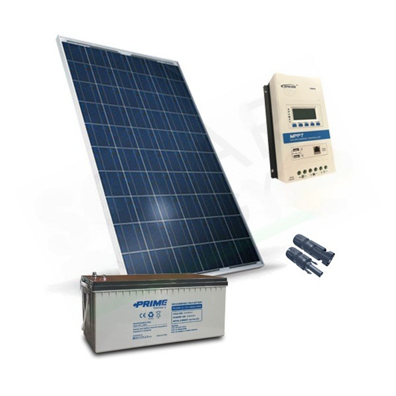 SOLAR-KIT PRO 280W 12V – 280W-MODUL / 20A-REGLER / 200AH-BATTERIE