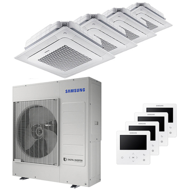 Samsung Windfree Kassetten-Klimaanlage 4-Wege-Quadratsplit 12000+12000+12000+12