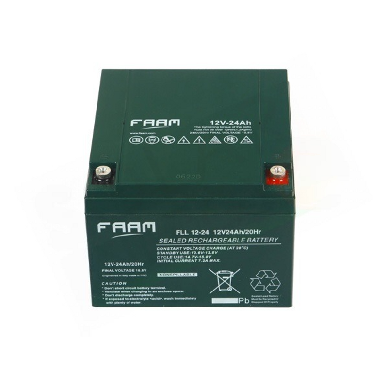 FAAM FLL12-24 – HERMETISCHE SOLARBATTERIE AGM 24AH 12V