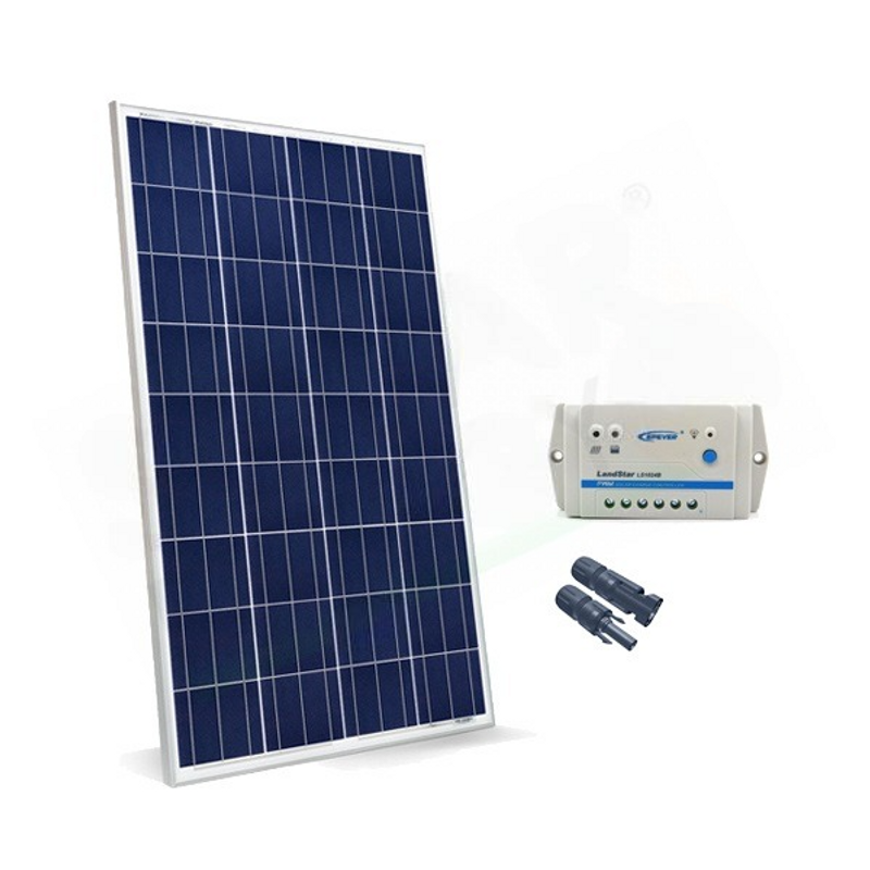 Solar-Kit GRUNDLEGENDES SOLAR-KIT 100 W 12 V – 100 W PHOTOVOLTAIKMODUL UND 10 A PWM-REGLER