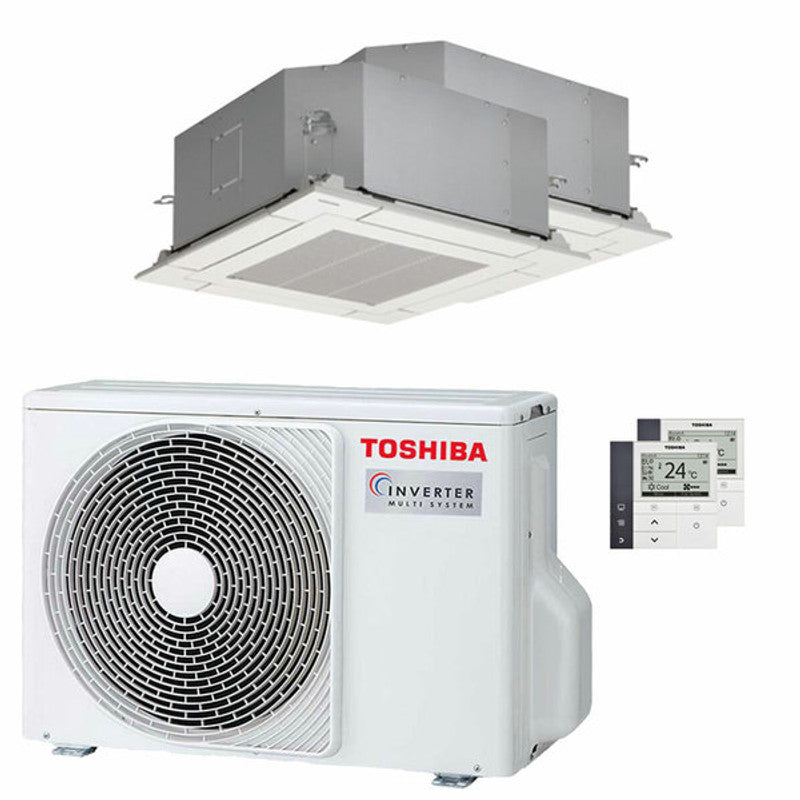 Toshiba Klimaanlage U2 Kompaktkassette 4-Wege Dual Split 9000+9000 BTU inv