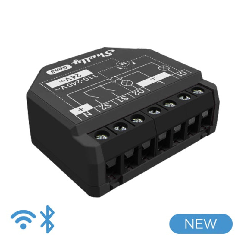Sma Shelly Plus 2PM Gen 3 – Smart Relay Shutters 16A AC/DC WiFi + PM