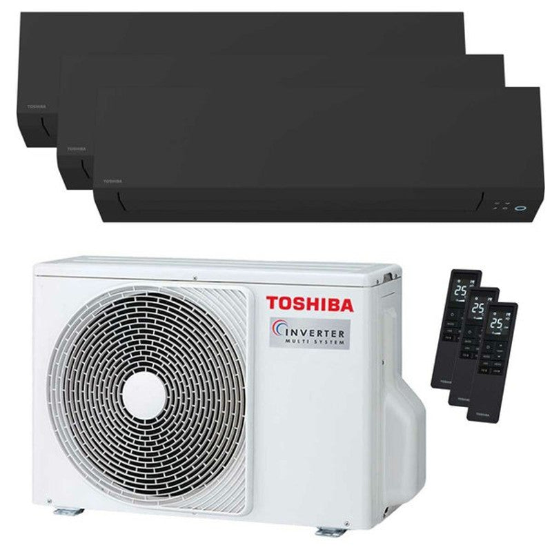 Toshiba SHORAI Edge Black Test-Split-Klimaanlage 7000+9000+9000 BTU Wechselrichter