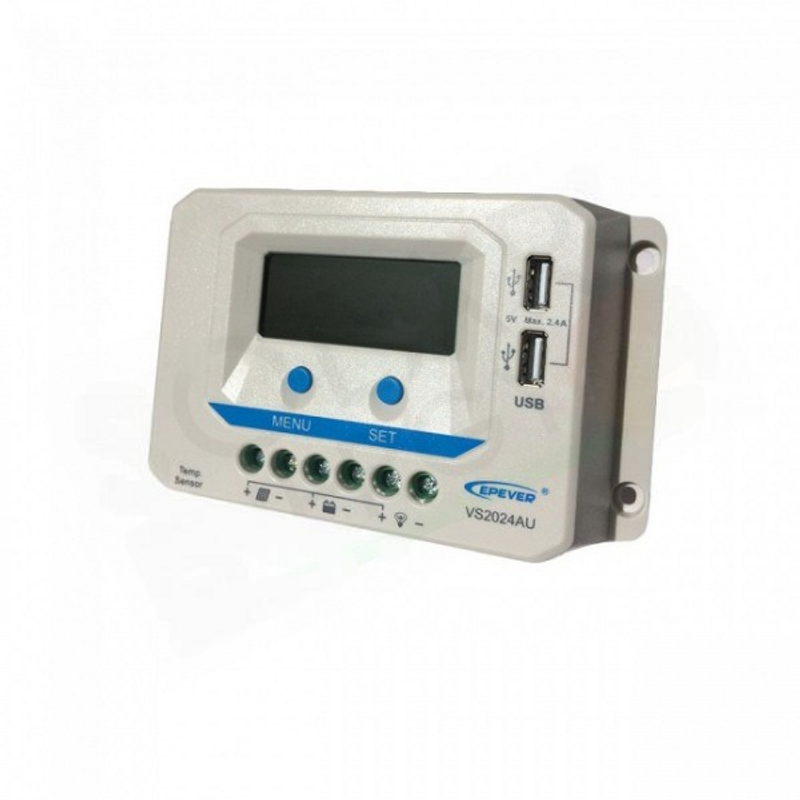 EP SOLAR VIEWSTAR VS2024AU – PWM-LADECONTROLLER 20A 12-24V USB MIT DISPLAY