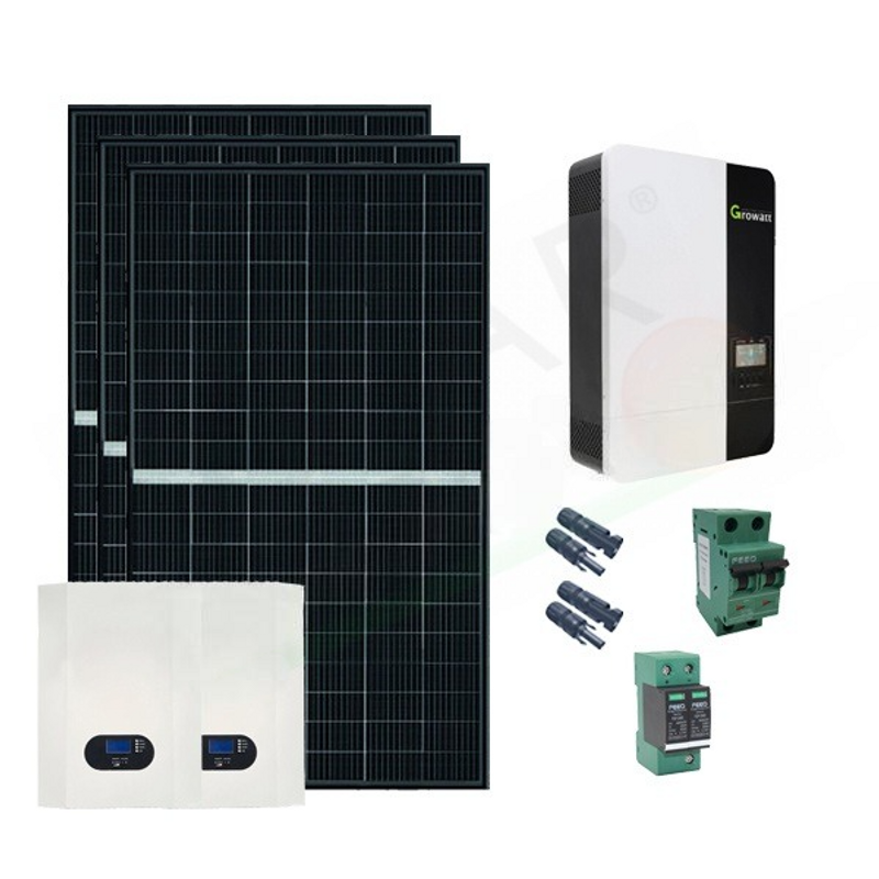 Solar-Kit OFFNETES PHOTOVOLTAIK-KIT 4,1 KW 48 V MIT 14,4 KWH LITHIUMBATTERIEN