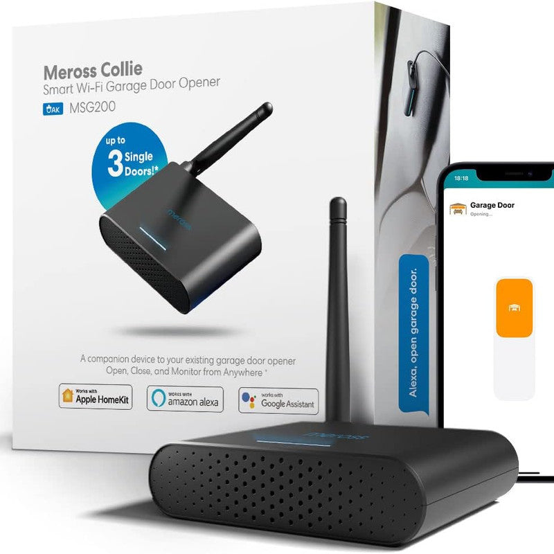 Sma Meross Smart Wi-Fi Garagentoröffner-Steuergerät – 3 Türen – Apple HomeKit