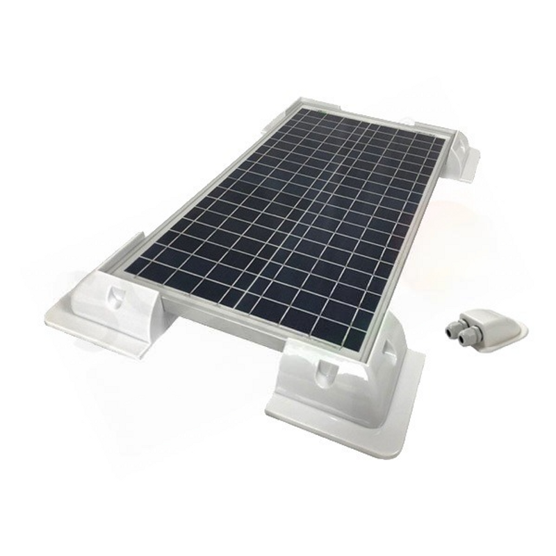 Solar-Kit CAMPER-STÜTZSTRUKTUR-KIT – GERADE HALTERUNG, PVC-ECKE UND KABELVERSCHLÜSSE FÜR